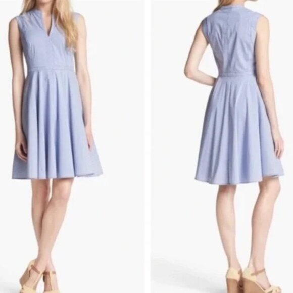 TORY BURCH Mini Dress Flare Sleeveless Lined Cotton/Nylon Style 13131464 Size 4